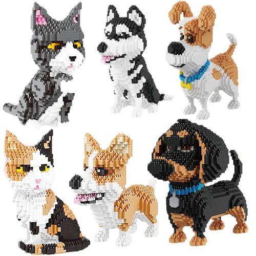Micro-Particle Building Blocks for Children, Pet Dog and Cat