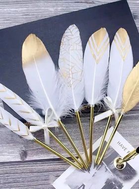 European Style Retro Feather Ballpoint Pen Christmas Gifts