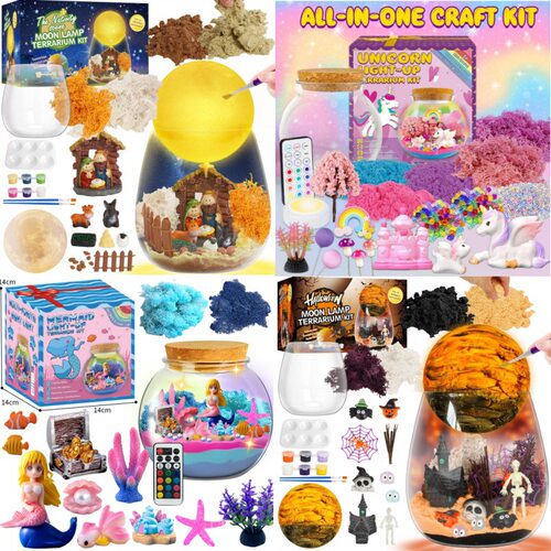Diy Luminous Container Unicorn Dinosaur Night Light Micro La