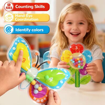 Color Sorting Maze Beads Fidget Toy Squishy Water Bag Montes