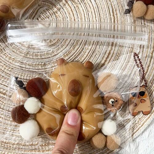 1Pcs Cute Cartoon Capybara Pinching Toy Squishy Toy Slow Reb