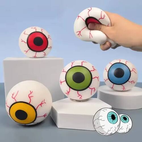 Halloween Horror Eyeball Squishy Toys - Soft Plastic Sss Bal