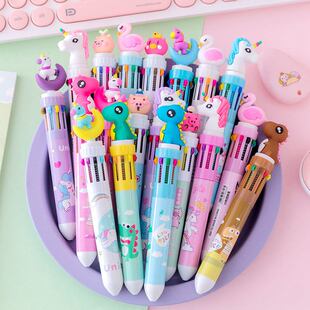 4PCS Ten Color Pen Unicorn Dinosaur Birthday Party Favor Kid