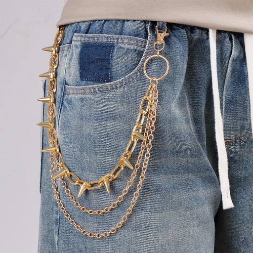 Cool Hip Hop Rock Multilayer Metal Pants Waist Chain Men Wom