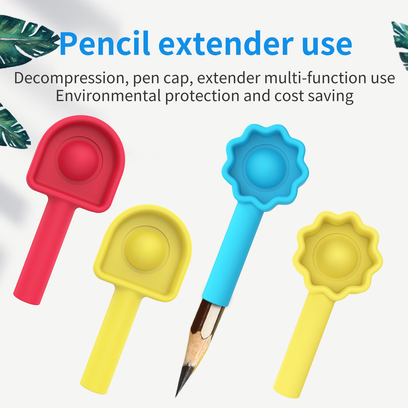 Pop It Pen Cap Push Fidget Reliver Stress Toys Bubble Popit