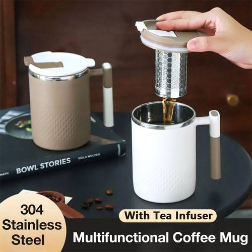 450ML Tea Cup with Infuser Coffee thermo Mug For Office Leak