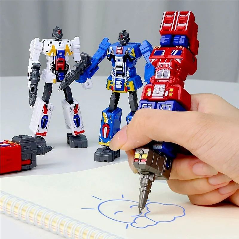 Transformation Robot Toy Deformable Ballpoint Pen Children T