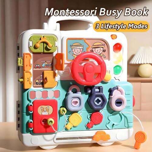 63-in-1 Baby Sensory Busy Board Montessori Toy Early Educati