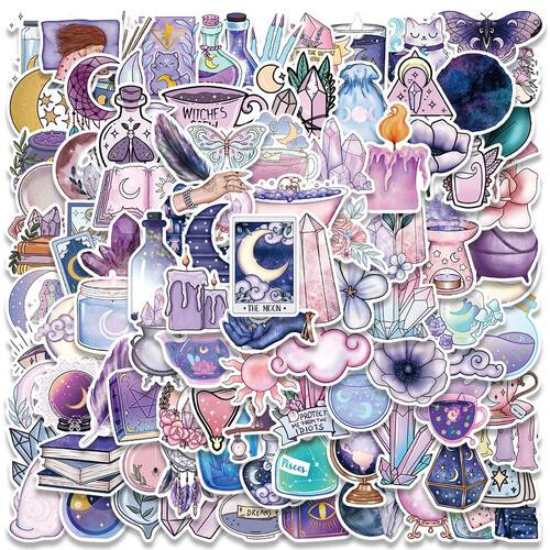 10/30/50/100pcs Cartoon Art Magic Witch Moon Crystal Cute St