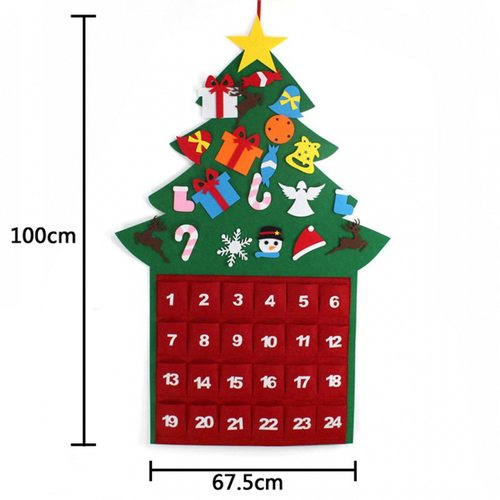 Felt Christmas Tree Calendar Christmas Countdown Calendar Ch