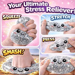 Hot Glitter Dumpling Squishy with Box Dumplings Sensory Sque
