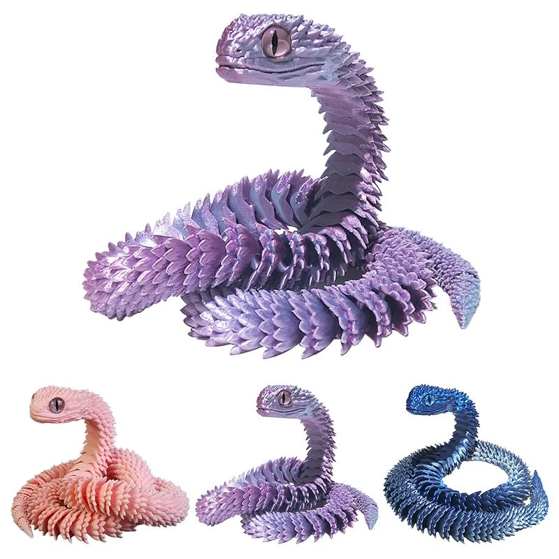 3D Printed Snake Toys Funny Printed Animals Snake Christmas