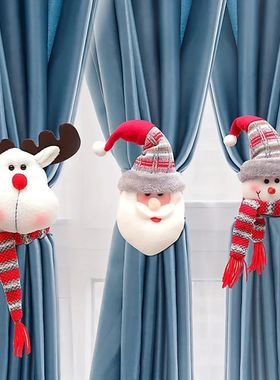 1pc Christmas Curtain Buckle with Snowman Cute Curtain Decor