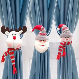 1pc Christmas Curtain Buckle with Snowman Cute Curtain Decor