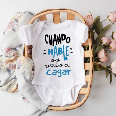 When I Talk You Mess Up The Gift Print Baby Rompers Infant B