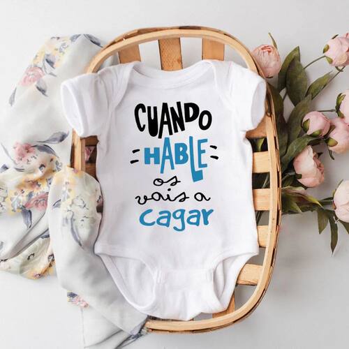When I Talk You Mess Up The Gift Print Baby Rompers Infant B