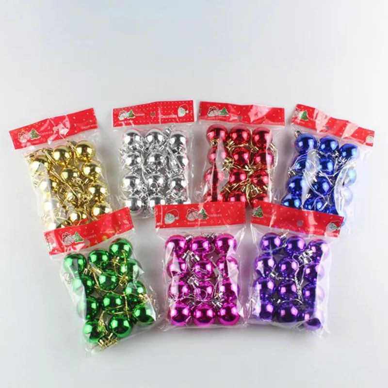 3CM ClassicPlastic Christmas Ball Pendant Drop Ornaments Hig