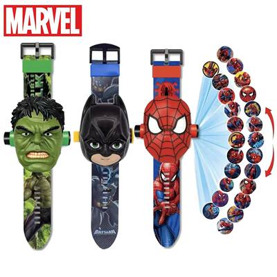 Wholesale Marvel Spiderman Hulk Bat-man Children's Watch 3D