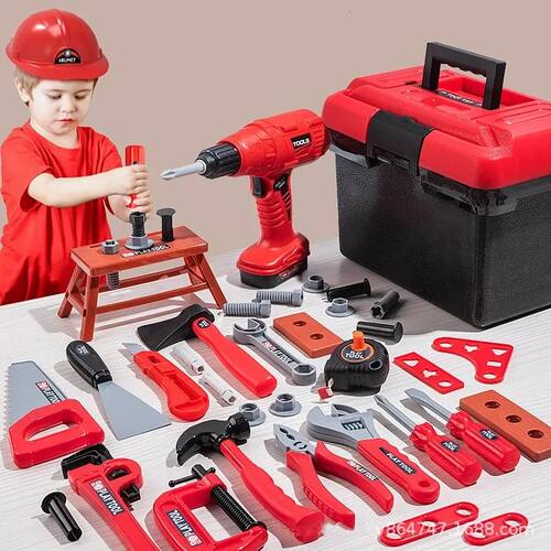 Kids Repair Toolbox Toy Set, Simulation Engineering Tools wi