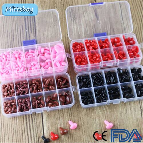 133Pcs Safety Nose Eyes Triangle Nose Plastic Eyes for Dolls