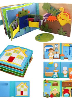 Toddlers Montessori Toy Busy Book Quiet Book Pretend Play To