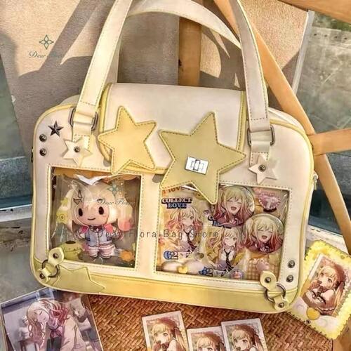 Y2K ndy Star Ita Bag Lolita Girl Transparent Pocket Fashion