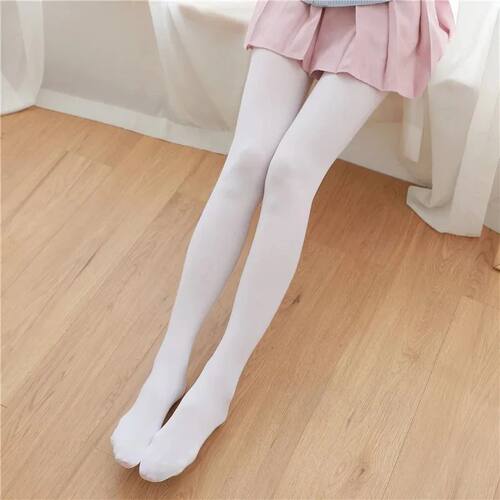 120D Lolita Thigh High Stockings Milk White Thigh Nylon Pant