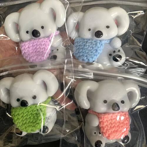 Knitted Scarf Koala Squishy Fidget Toy Sss Relief Soft Squee