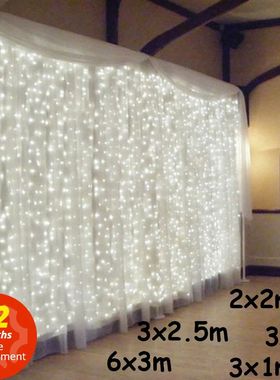 3x3/6x3/10x3m LED Icicle String Lights Christmas Fairy Light