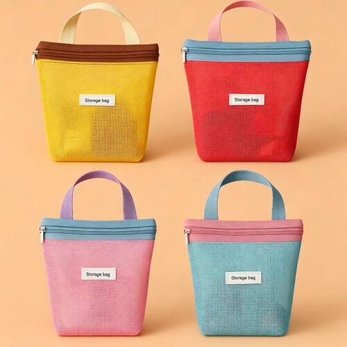 Ins Style Summer Mesh Tote Bag Women's Mesh Beach Bags Small