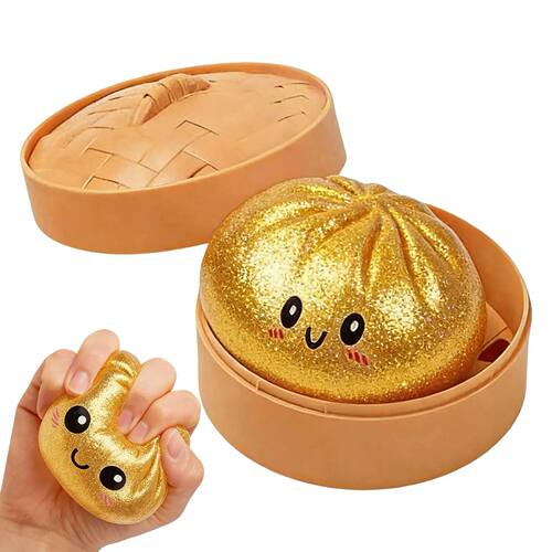 Steamed Dumpling shaped sensory squeeze toy Squishiess Dumpl