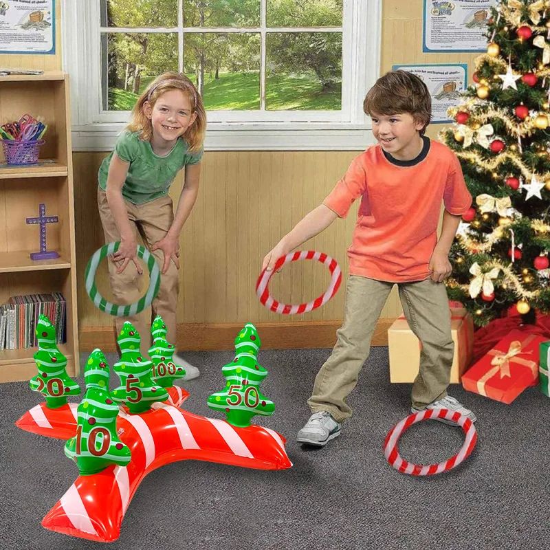 Christmas Tree Ring Decoration Inflatable Toss Game Toy Part