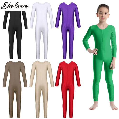 Girls Spandex Long Sleeve/Sleeveless Unitard Stchy One Piece