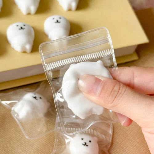 Squishy Toy Cute Tiny Bear Sss Ball Keychain Anti-sss Fidget
