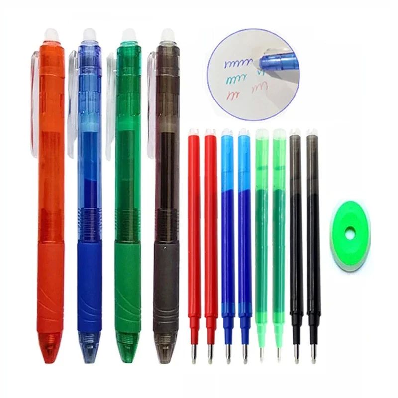 0.7mm Magic Erasable Pen Press Gel Pen Set 8 Colors Erasable