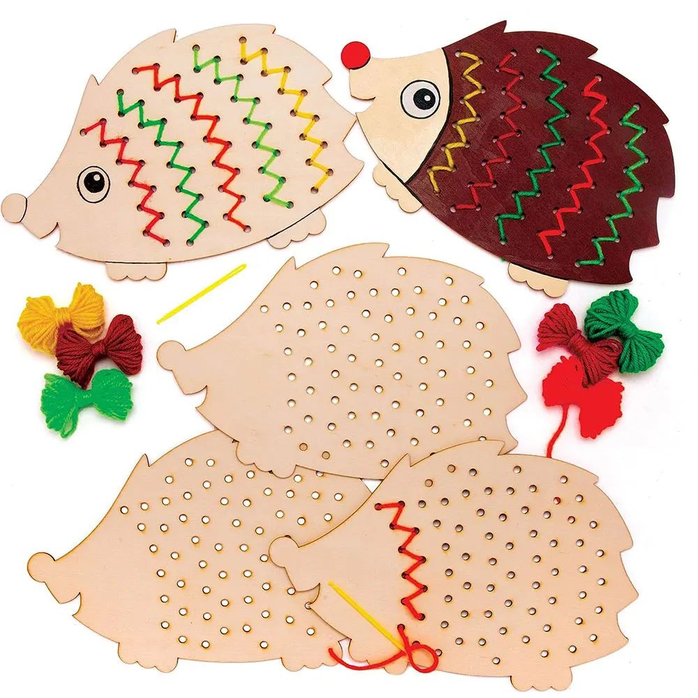 Childre Embroidery Threading Game Montessori Toys DIY Materi