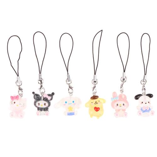 1PCS Sanrio Phone Pendant Melody Cinnamoroll Keychain Lanyar