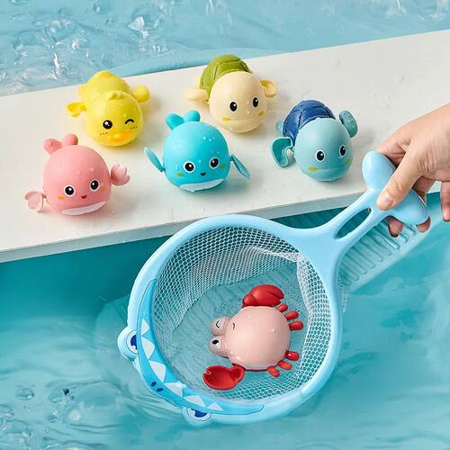 Baby Bath Toys Kids Swimming Clockwork Dolls Play Water Fun