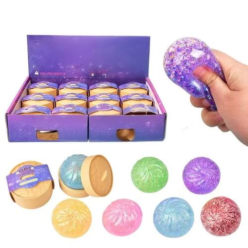 Flash Glitter Squeeze Toy Slow Rising Sss Ball Soft Squishy