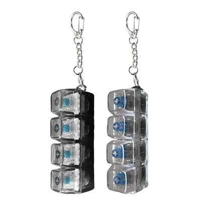 Fidget Toys LED Keyboard Keychain Crystal Clicker Sensory To