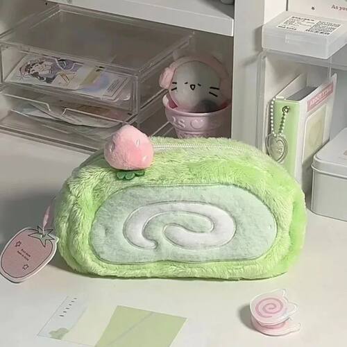 Large Capacity Cute Plush Pencil Case | Multifunctional Stat