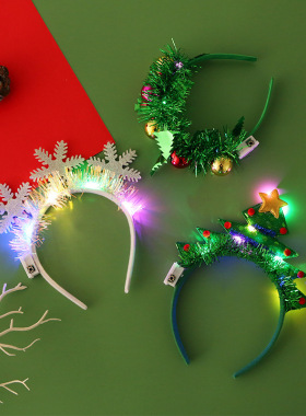 Christmas Hairband Luminous Crutch Headband Christmas Tree H
