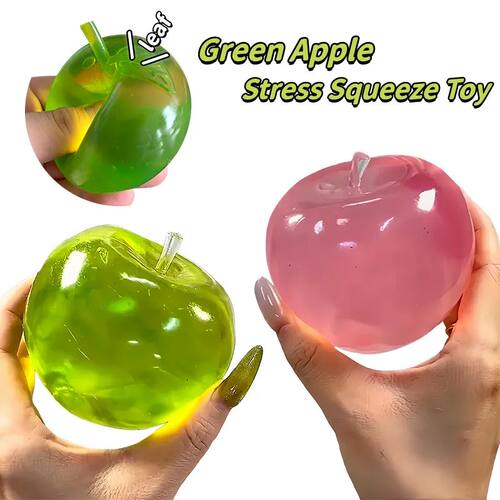 Squishy Green Apple Stress Ball Soft Squeeze Fidget Toy ADHD