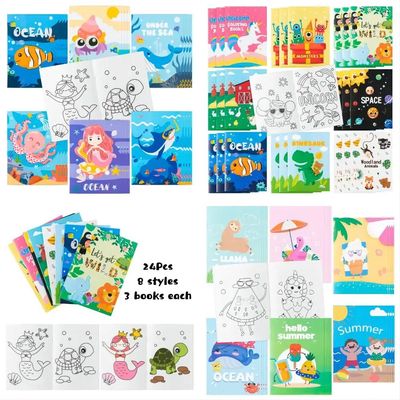 24pcs Coloring Books Colouring Pages Bulk Ocean Colorful Dra