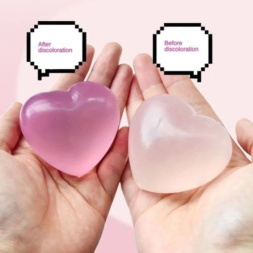Color Heart Squeeze Toy Anti-stress Vent Ball Slow Rebound R