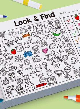 32 Page Children's Coloring Book Educational Puzzle Toy Fami
