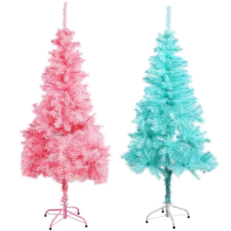 60cm Blue Pink Christmas Blue Simulation Cedar Falling Flock