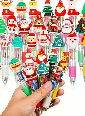 20pcs Mini Christmas Theme Multicolor Ballpoint Pens Suitabl