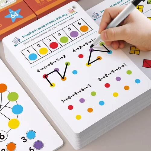 Kid Pen Control Tracking Training Montessori Concentration G