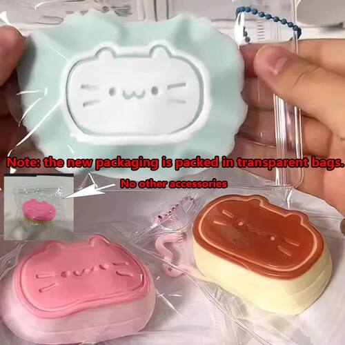 Cute Pudding Cat Mochi Squishy, Cheese Kitty Stress Relief S